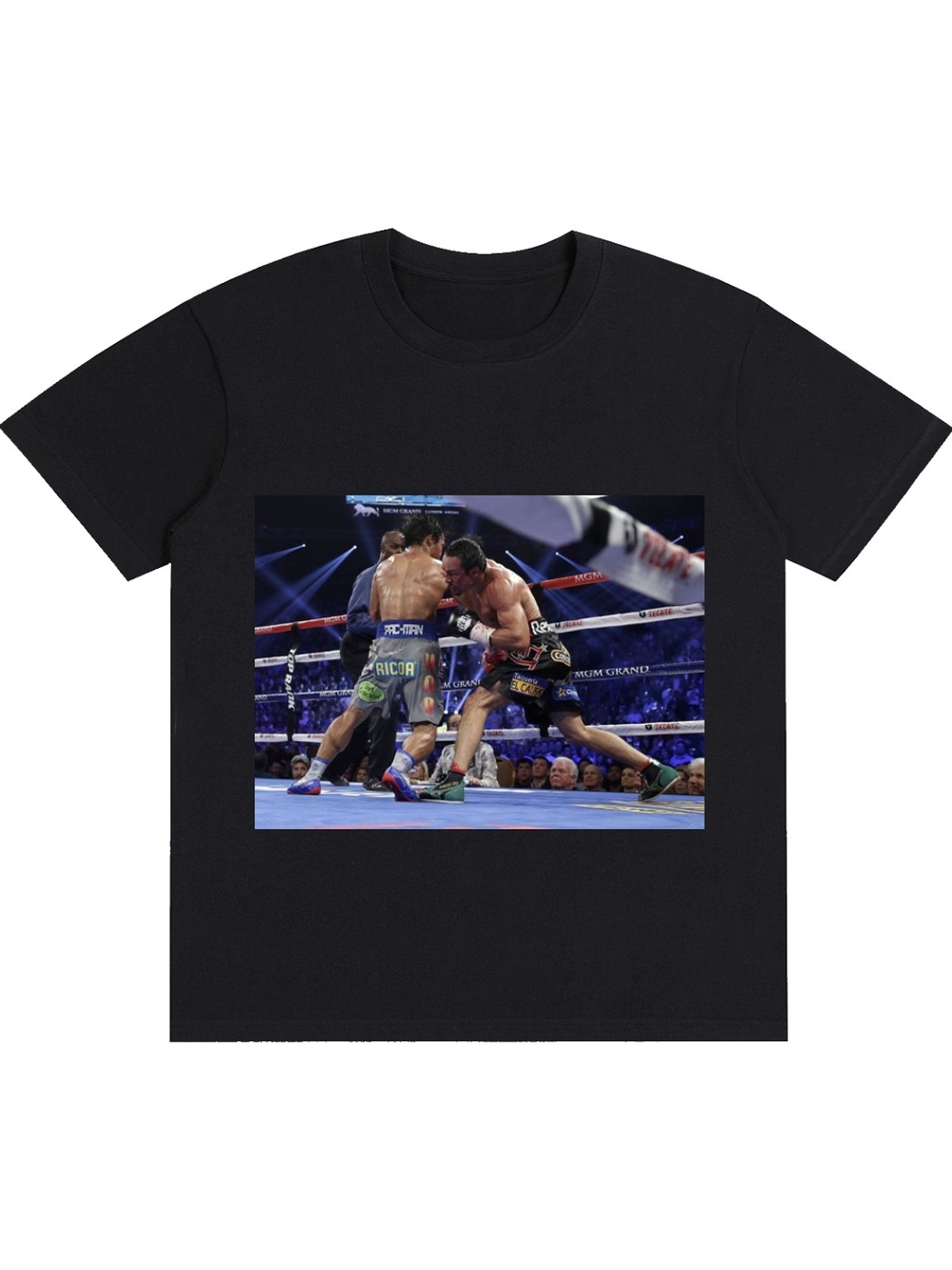 Boxing Photo Graphic Tee in Black